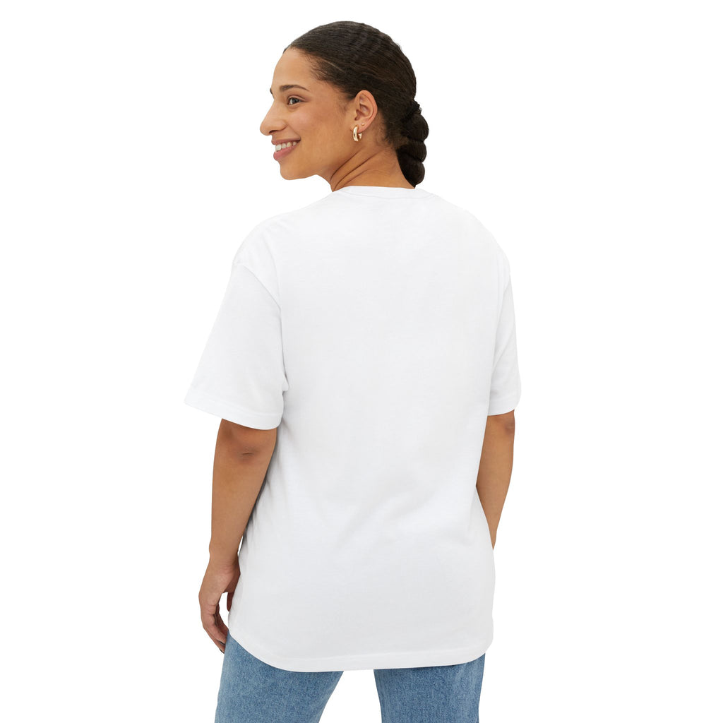 Round Field Football Tee — Vintage College Flag Graphic Boxy T‑Shirt